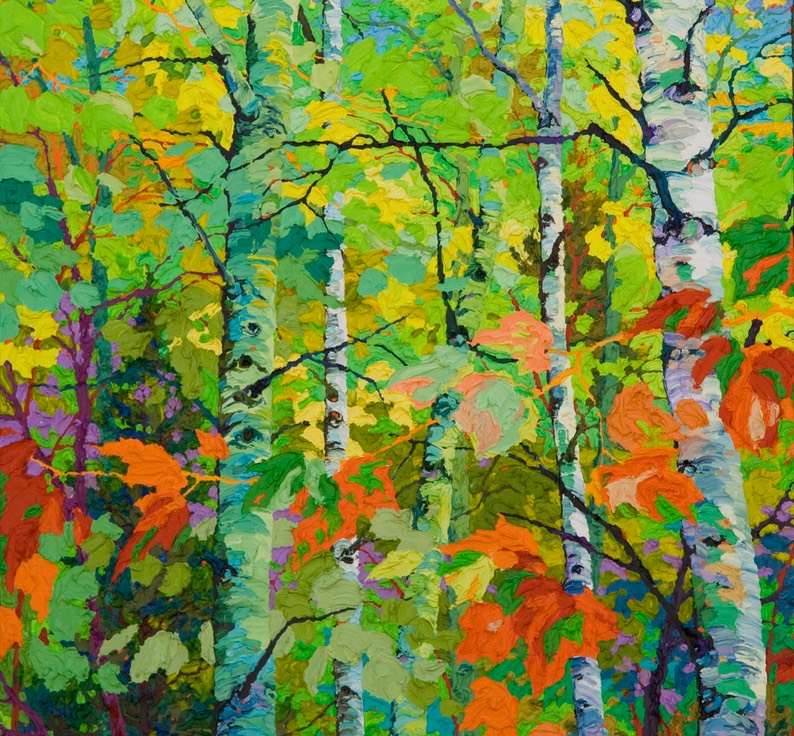 Aspens at Dusk II - 24" x 24"