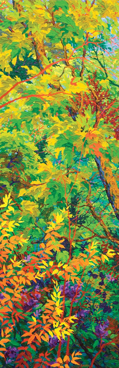 Green Doorways - Autumn Jewelled Woodland I 72" x 24"