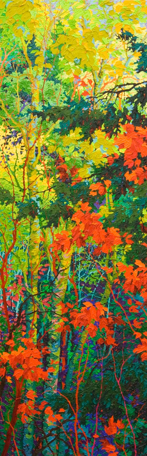 Green Doorways - Autumn Jewelled Woodland II  - 72" x 24"