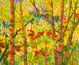 Balaams Wood - Cherry Birches - 30" x 36"