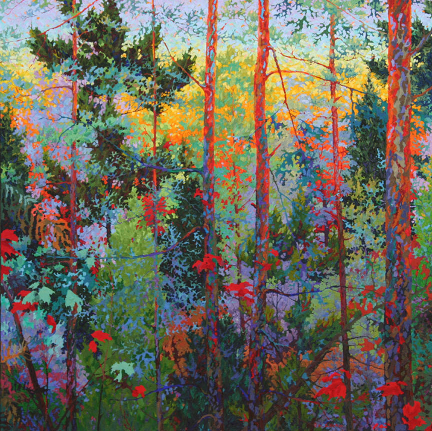 Dark Red Evening - 4ftx4ft 