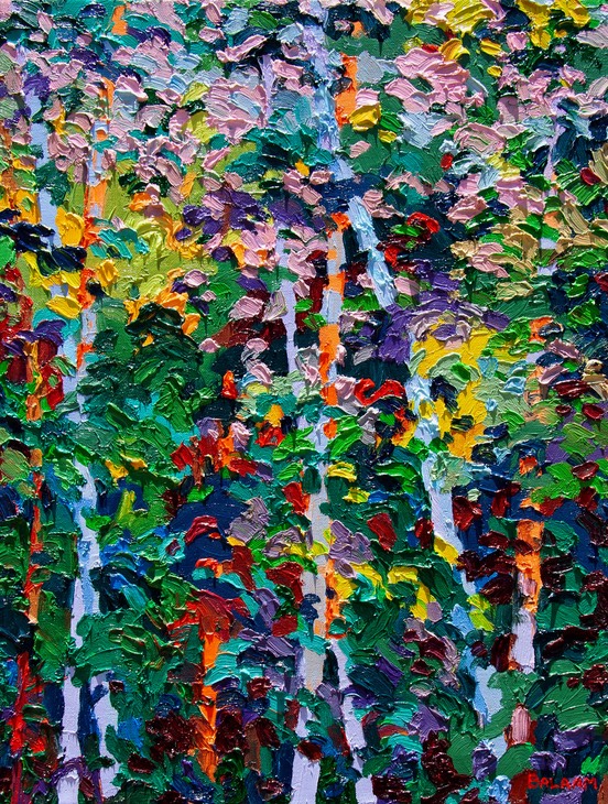 Last LIght on Birches II LO