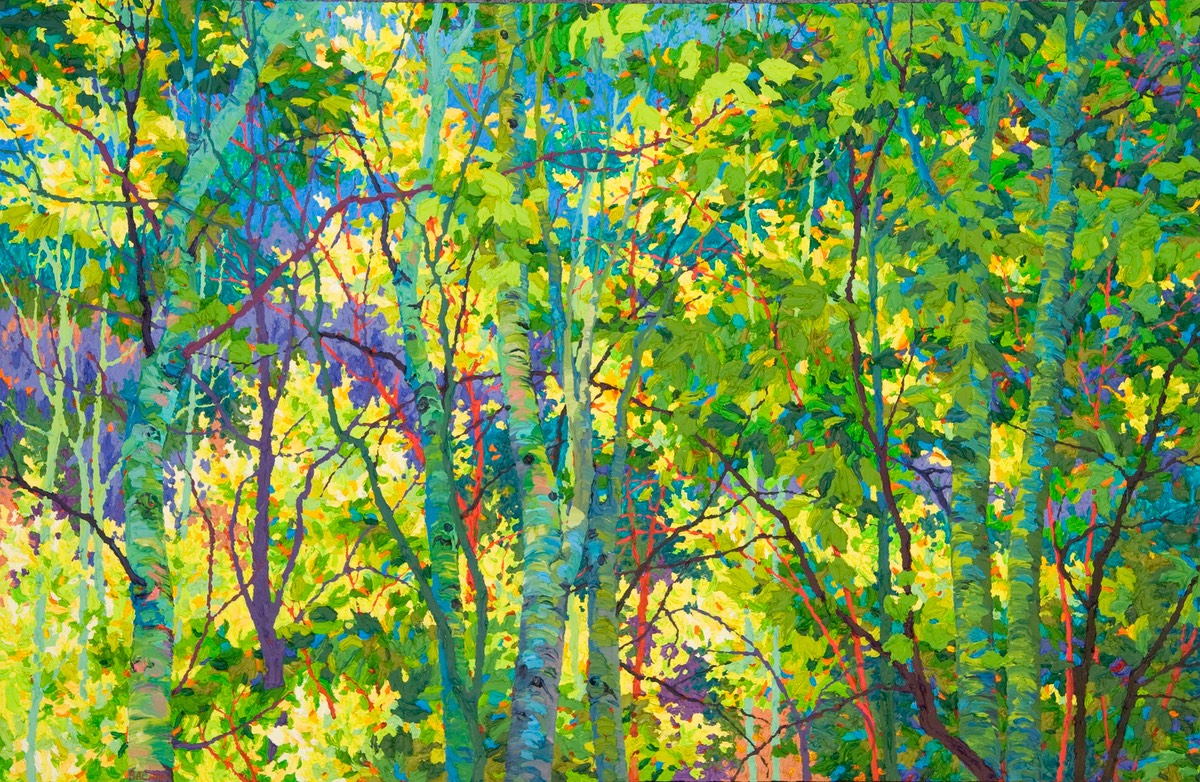 Long Aspen Shadows - 46" x 30" Web