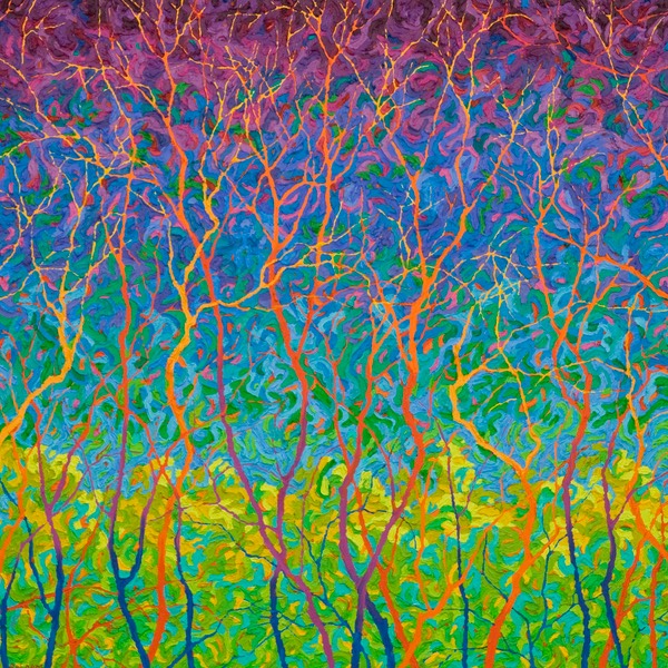 Looking East at Sunset - 32" x 32"