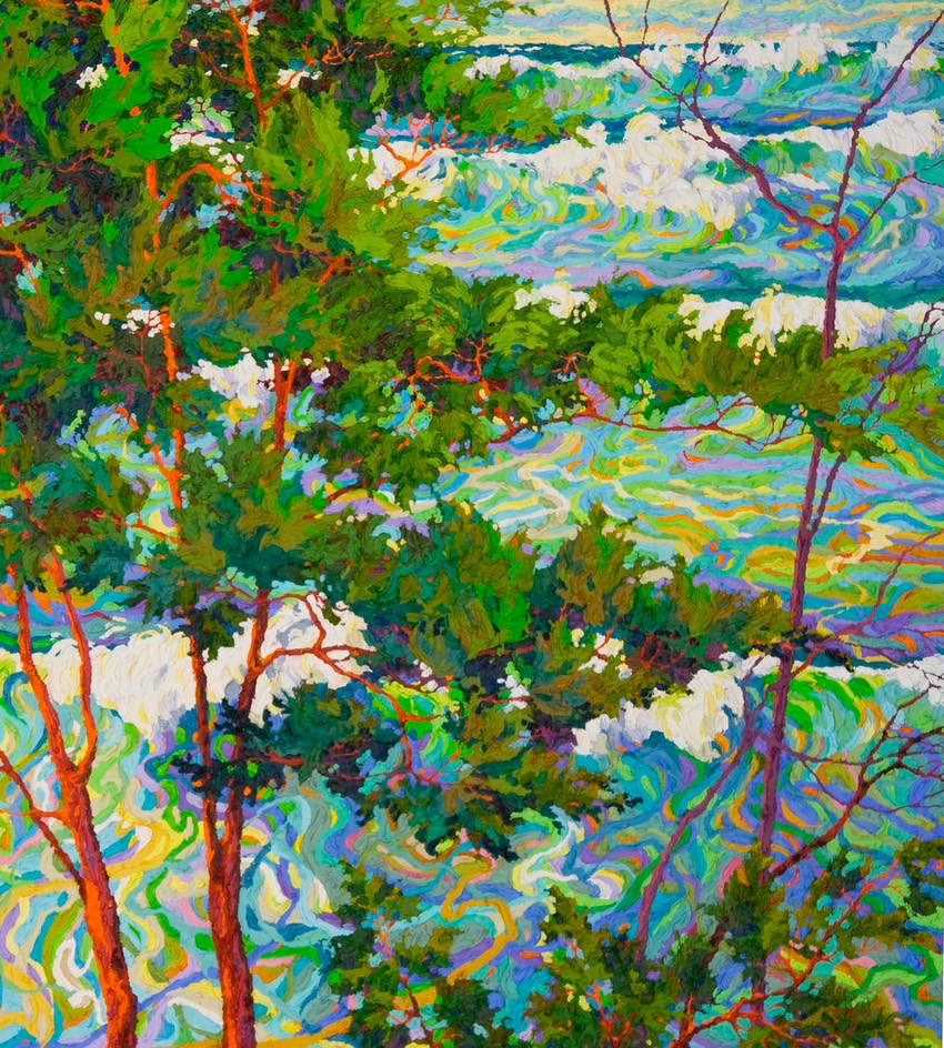 Ocean Light Through the Trees II - 36" x 40"