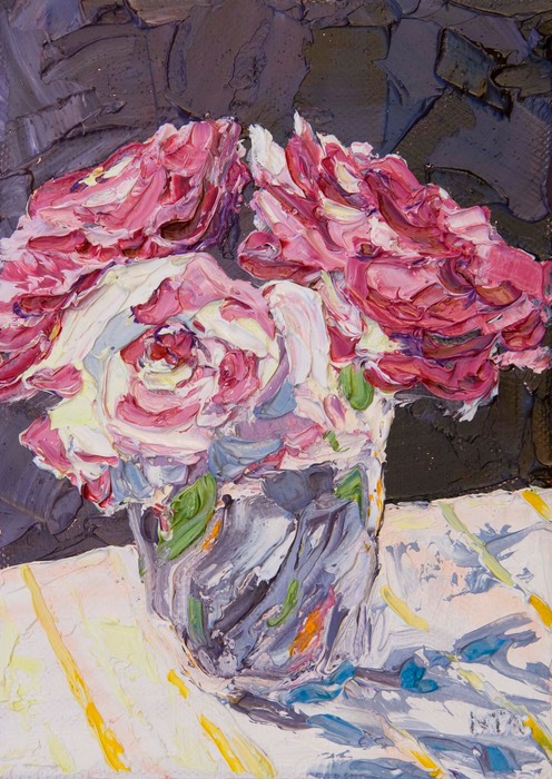Roses Still Life Small Lo