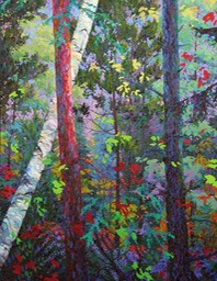 Sunset Birches II  II - 41.5" x 53.5"